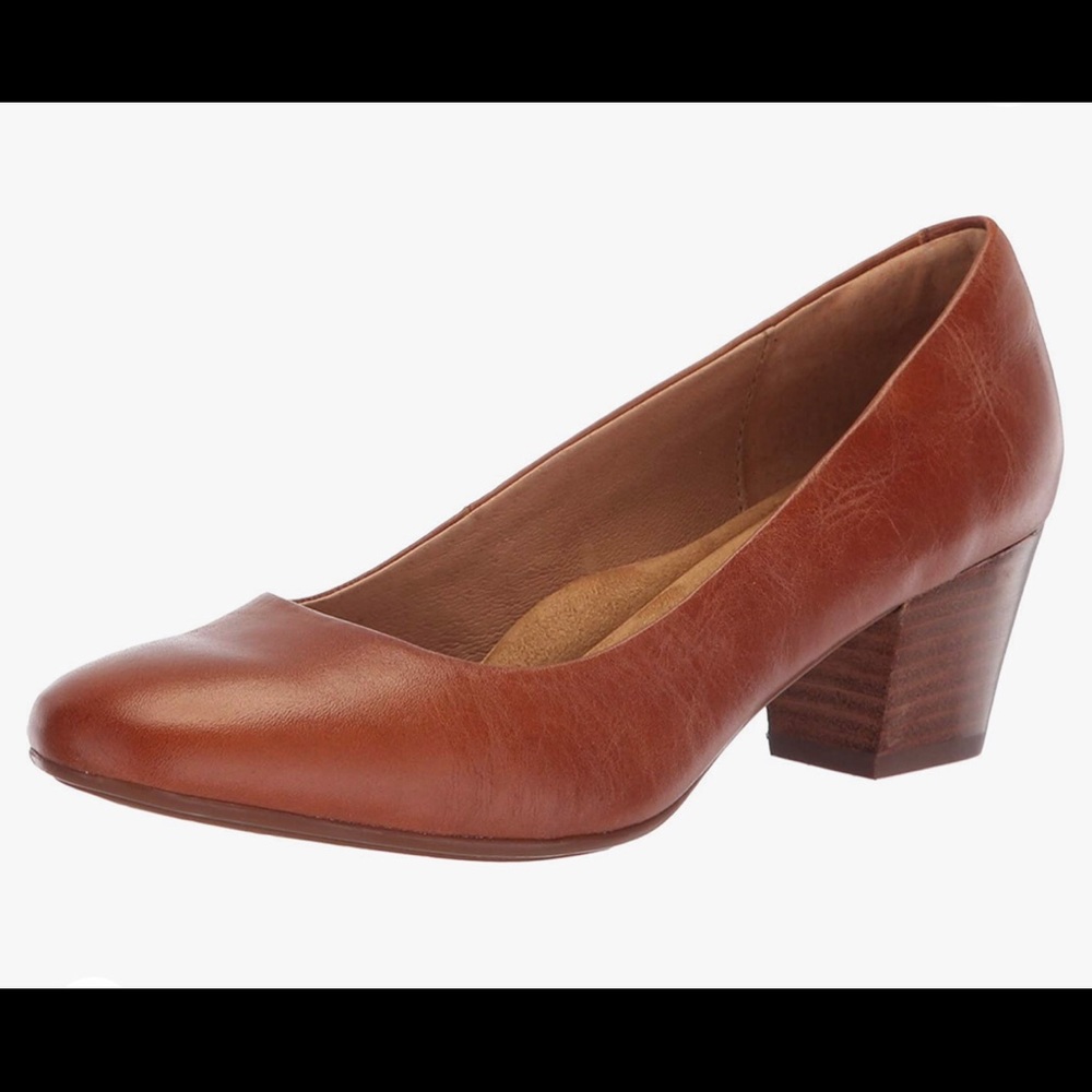 Sofft brand leather brown (cognac) pumps